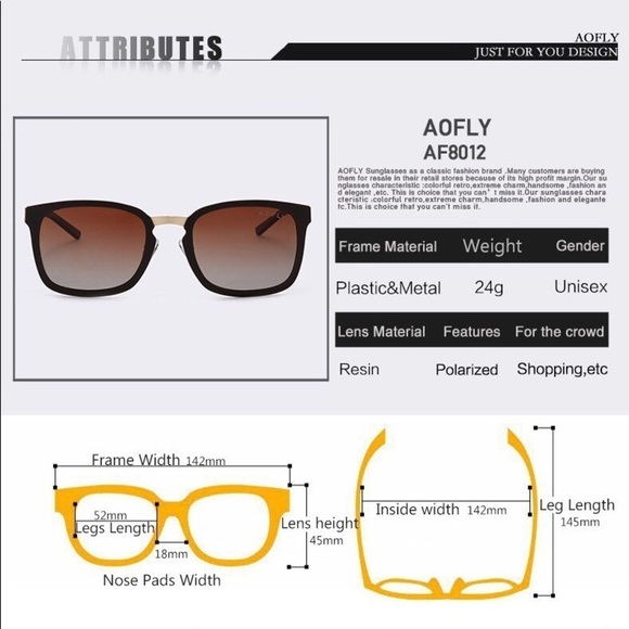 AOFLY Authentic Men’s Sunglasses - Picture 4 of 5